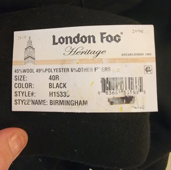 NWT Men's Hertage London Fog Peacoat-40 R - Picture 5 of 5